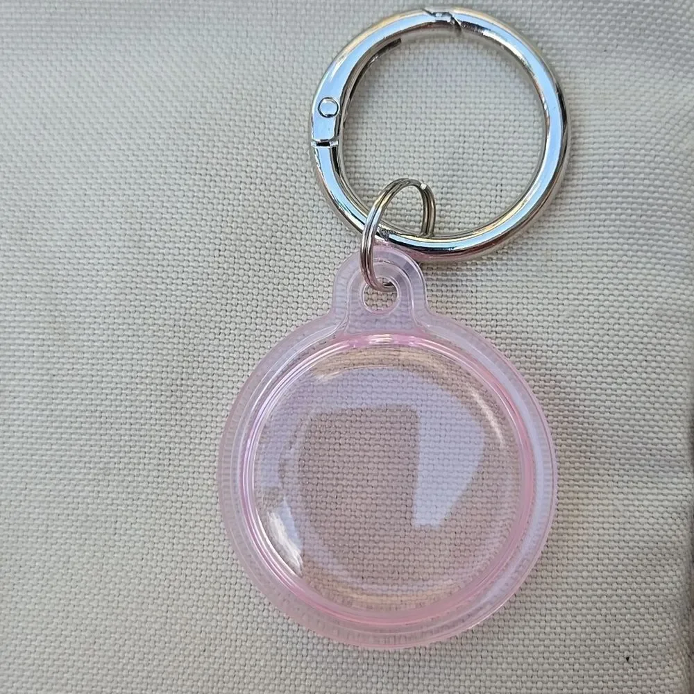 Purple Pink Keychain Set Air Tag Cover Protection Hook Set Sent Unisex Case